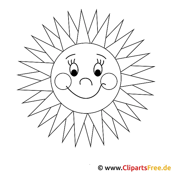 Kostenloses Ausmalbild Sonne als Malvorlage im PDF-Format Kostenloses Ausmalbild Sonne als Malvorlage im PDF-Format