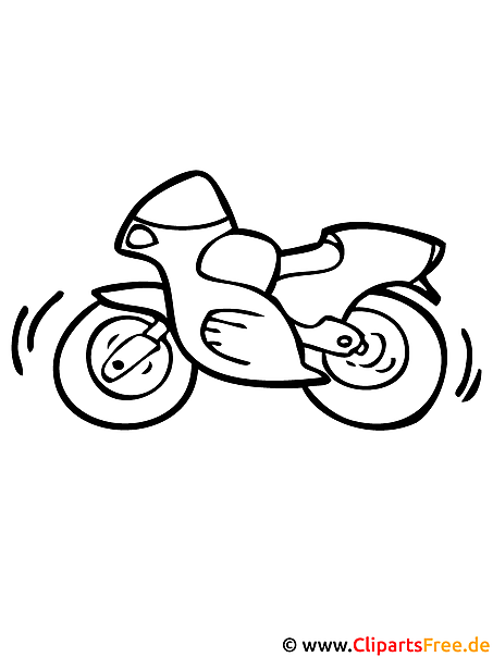 Kostenloses Ausmalbild Motorrad als Malvorlage im PDF-Format