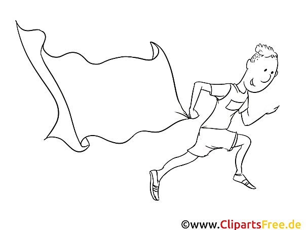 Sportler mit Flagge Sport Ausmalbilder