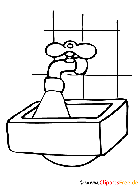 Kostenloses Ausmalbild Waschbecken als PDF Malvorlage für Kinder Kostenloses Ausmalbild Waschbecken als PDF Malvorlage für Kinder