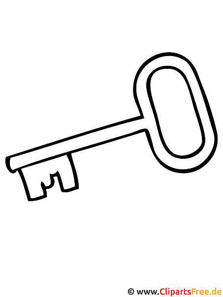Kostenloses Ausmalbild Schlüssel als Malvorlage im PDF-Format