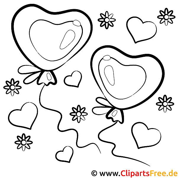 Kostenloses Ausmalbild mit Luftballons und Blumen im PDF Format Kostenloses Ausmalbild mit Luftballons und Blumen im PDF Format