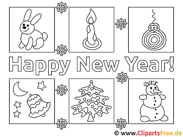 Bilder zum Ausmalen online Happy New Year Bilder zum Ausmalen online Happy New Year