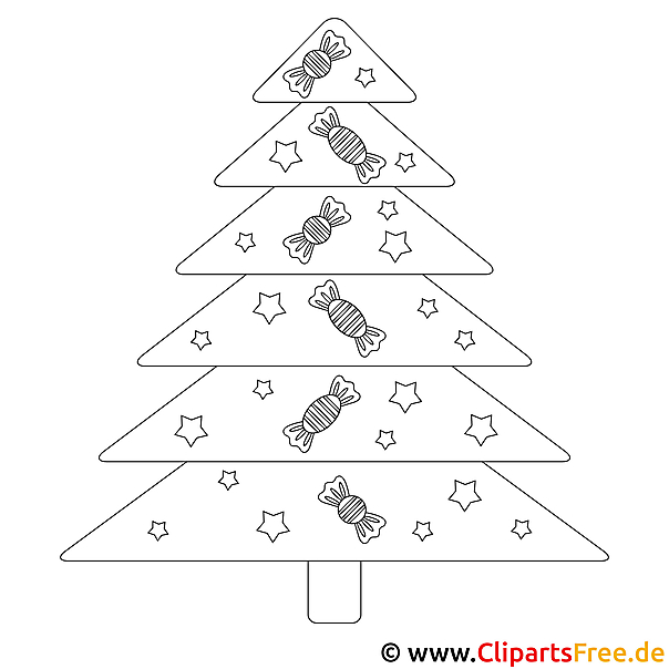 Gratis Window Colour Vorlage Weihnachtsbaum