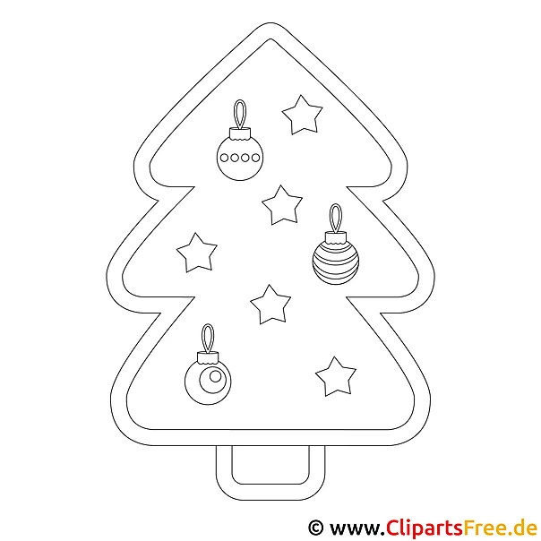 Weihnachtsbaum Windowcolor - Vorlage kostenlos