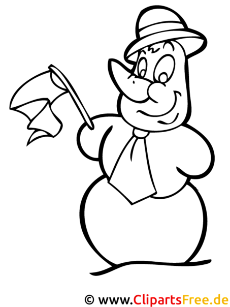 Schneemann Ausmalbild im PDF-Format - Window Color Weihnachten
