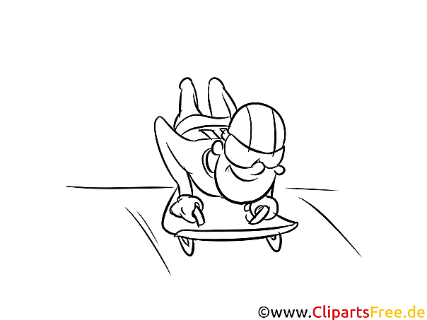 Skeleton - Winter Sport Ausmalbilder