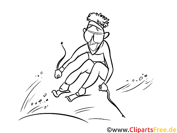 Ski Sport Malvorlagen im Winter
