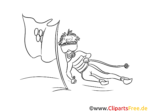Skipsport, Slalom - Winter Sport Ausmalbilder