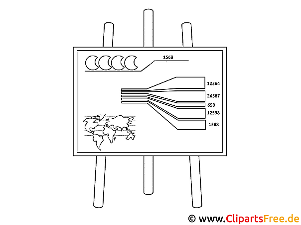 Diagramm auf Tafel Malvorlage