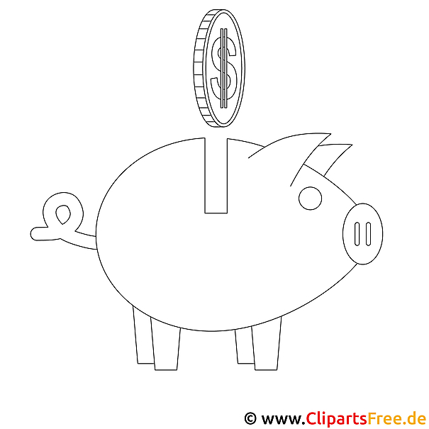 Sparschwein Bild, Malvorlage gratis