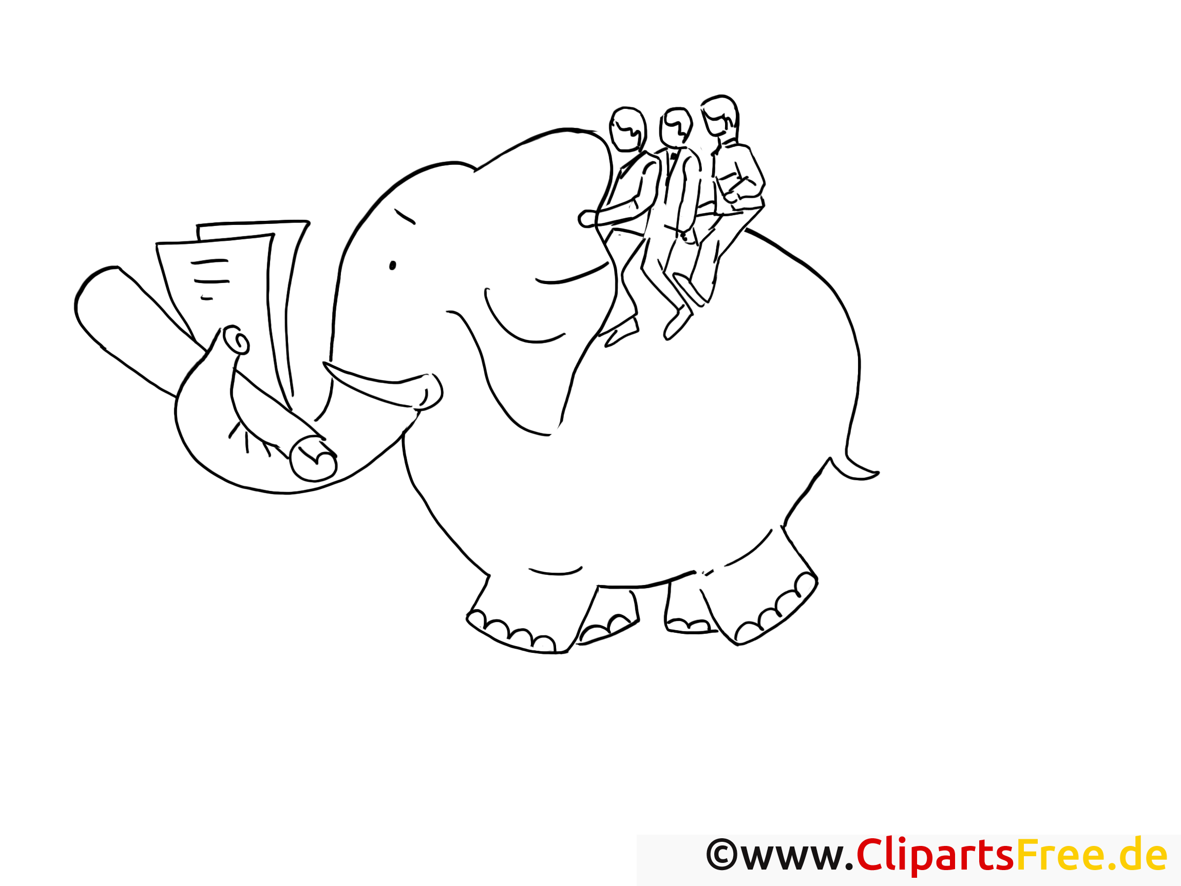 elefant reiten coloring book