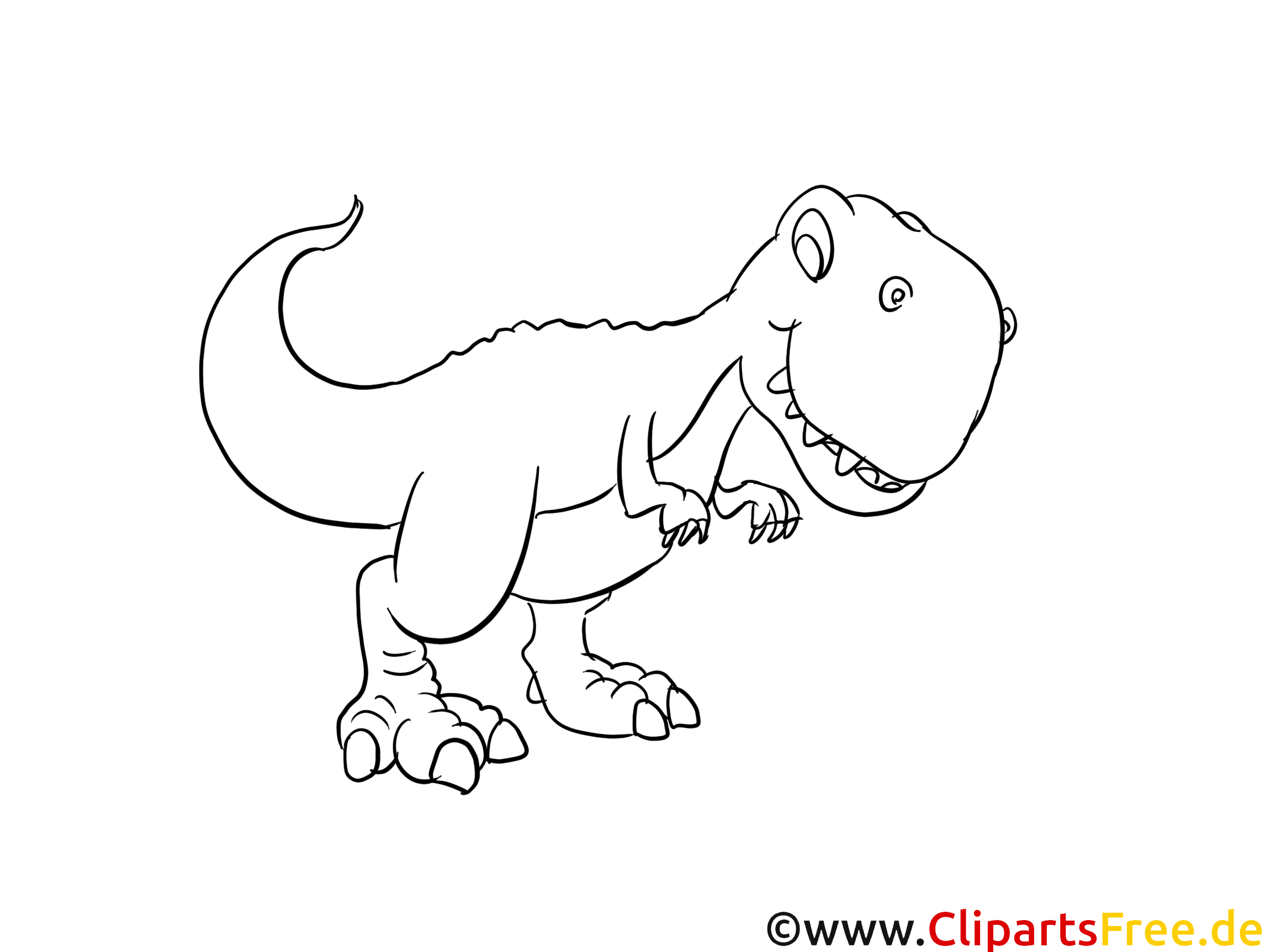 Obrazek do kolorowania dinozaura Rex