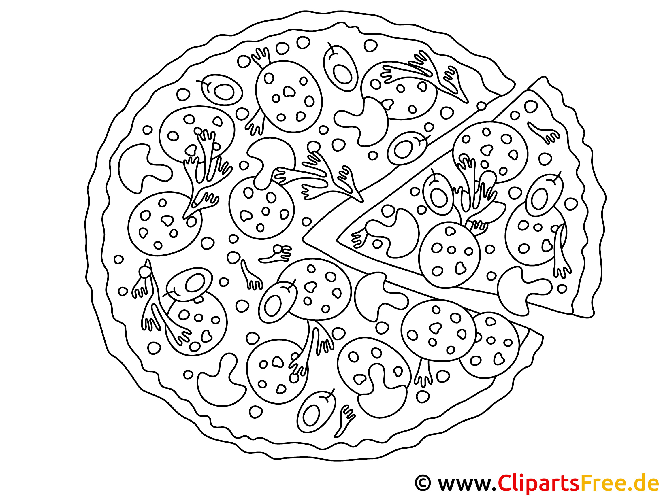 Pizza Bild zum Ausdrucken