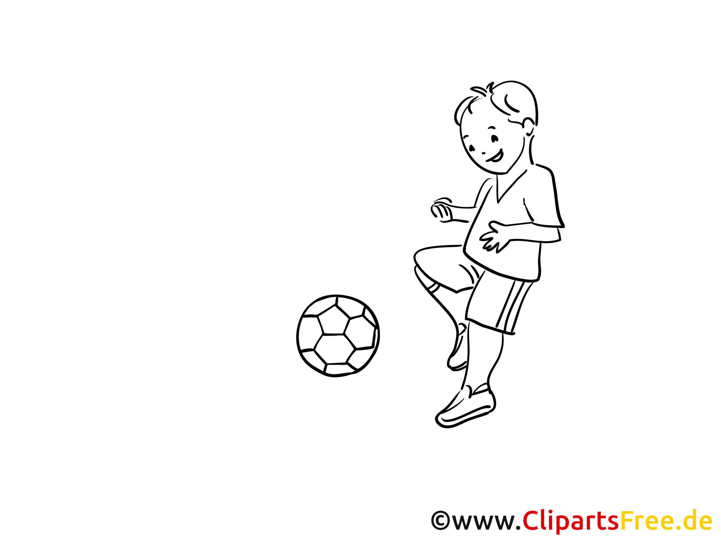 Junge-Fussballspielr Ausmalbild