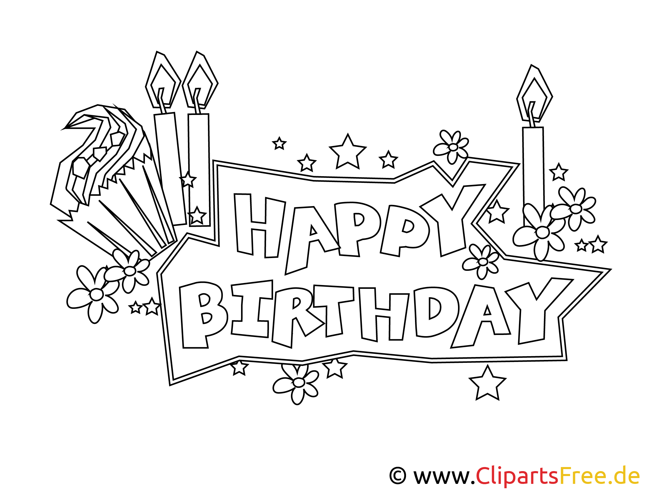 coloring pages happy birthday