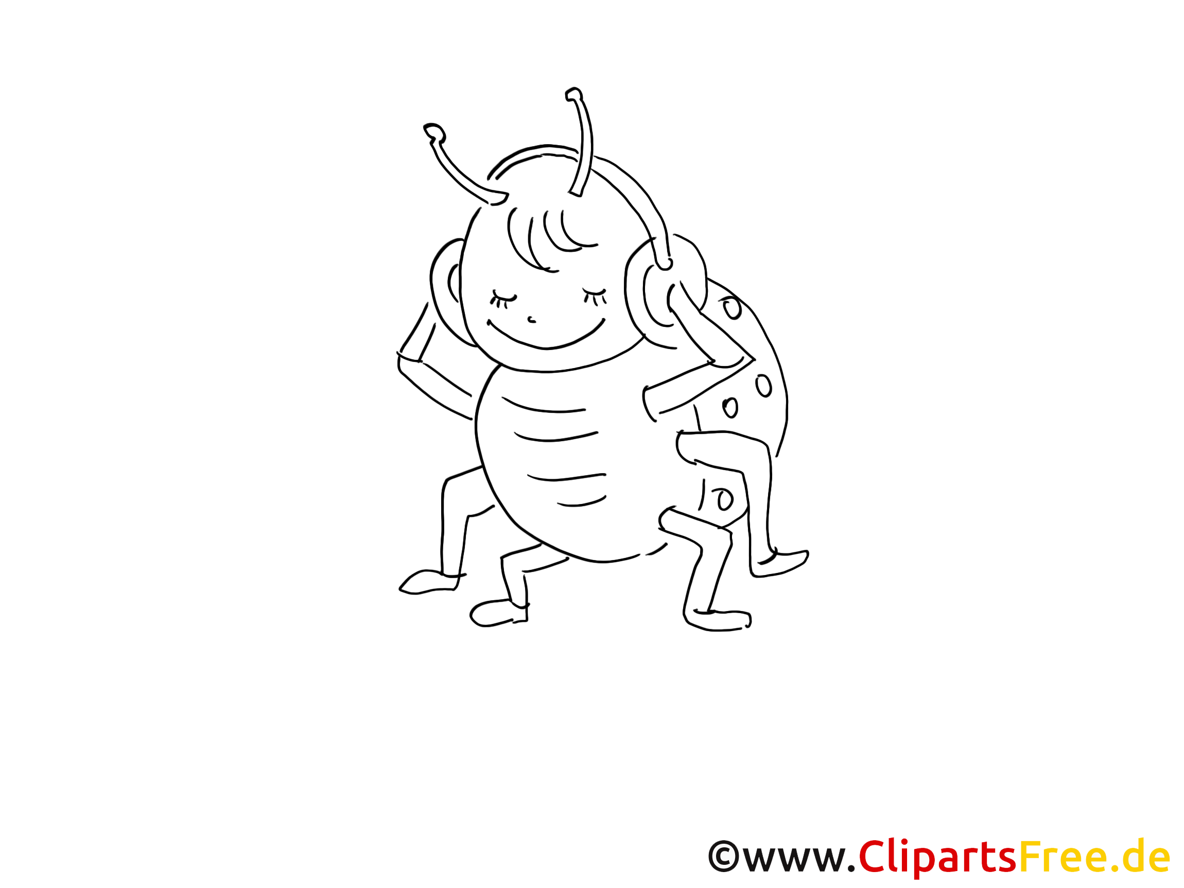 käfer dj ausmalbild