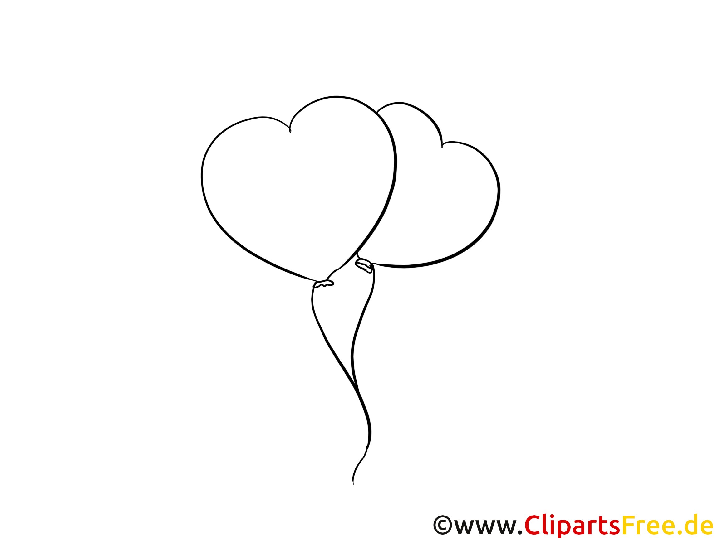 kostenlose malvorlage herzen luftballons