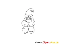 Böser Weihnachtsmann Ausmalbilder gratis für Kinder