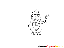 Happy penguin coloring pages free for kids