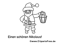 Lantern Santa Claus Pictures, Coloring Pages, Window Colors for Christmas