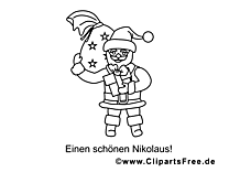 Nikolaus Geschenke Ausmalbilder für Kinder kostenlos ausdrucken