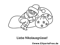 Santa Claus is resting coloring page