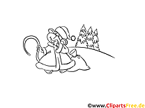 Winter coloring pages for free