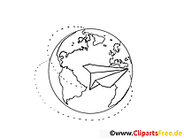 Globus Coloring Page Office Work