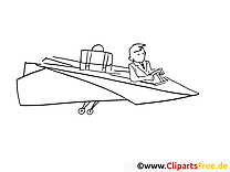Paper Airplane Coloring Page Office Work