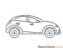 Car coloring page, picture, print template