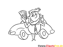 Sell ​​car coloring picture, picture, graphic, illustration