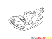 Car racing coloring page for free