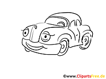 Vehicle car coloring page for free