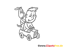 Children's car coloring page for free