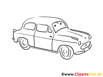 Motor vehicle coloring page to print