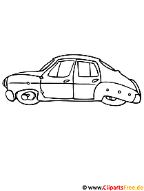Car coloring page - handicrafts with children