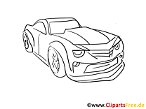 Sports car coloring page to print