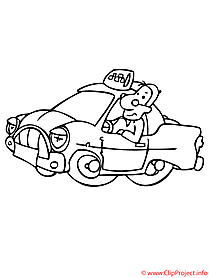 Taxi coloring page free