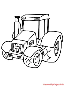 Gratis traktor fargeleggingssider for barn