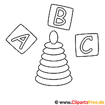 Desenhos ABC para colorir