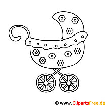 Stroller coloring page for coloring