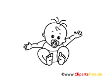 Free coloring page Happy child