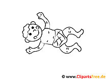 रंग टेम्पलेट बेबी खुश