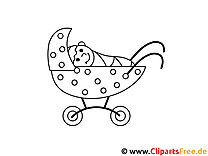 Coloring template stroller