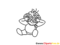 Baby coloring page to print