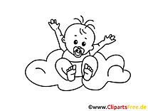 Baby coloring graphic