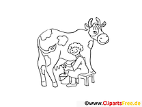 Раскраски Животные на ферме Коровы