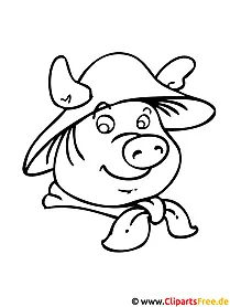 Cartoon Schweinchen Malvorlage Bauernhof