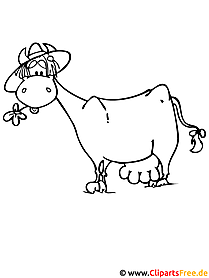 Cow Coloring Page - Farm Coloring pages for free
